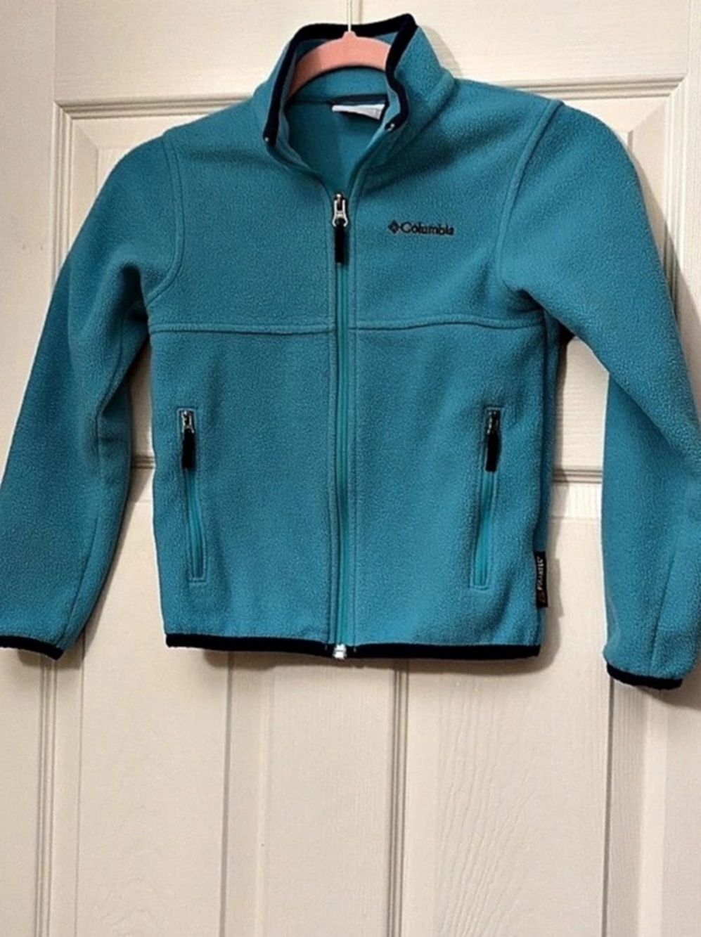 Columbia Fleece Full-Zip Jacket in Blue Size Small